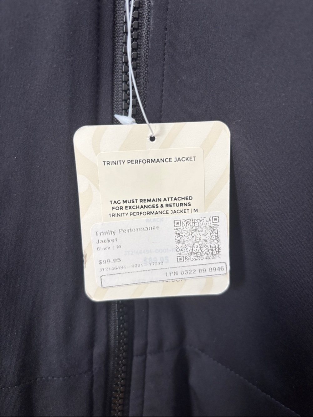 NWT Fabletics Black Trinity Performance Jacket Size Medium - Picture 4 of 8